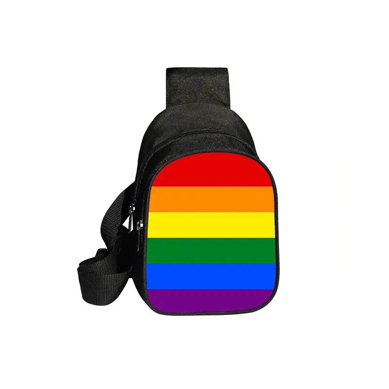 Love Is Love Rainbow Print Waist Bags LGBT Causal Fanny Pack Travel Belt Purse Shoulder Bags Fashion Chest Bag Gay Messenger Bag