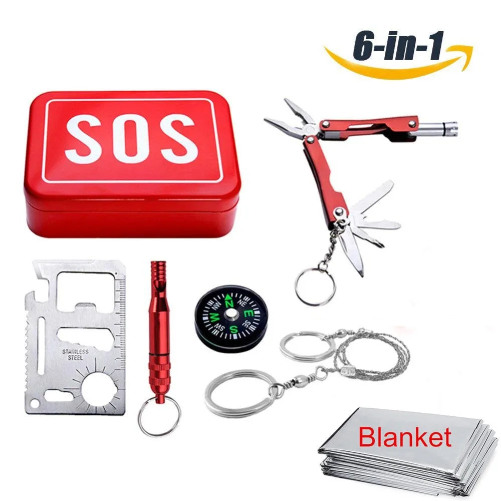 Survival Equipment Emergency survival kit Outdoor Camping Tools self defense camp SOS equipment for outdoor tourism tool