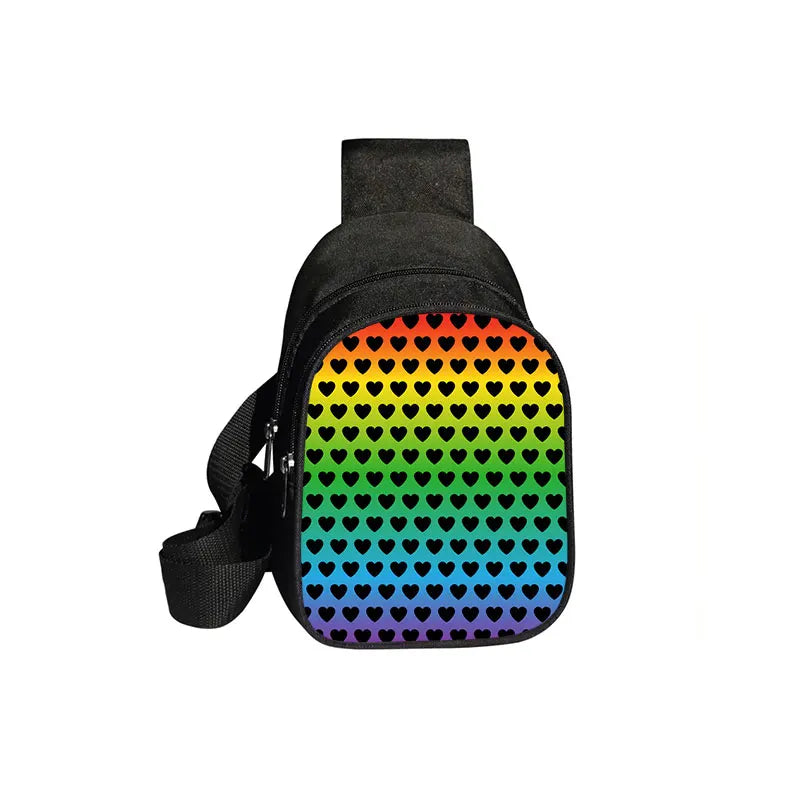 Love Is Love Rainbow Print Waist Bags LGBT Causal Fanny Pack Travel Belt Purse Shoulder Bags Fashion Chest Bag Gay Messenger Bag