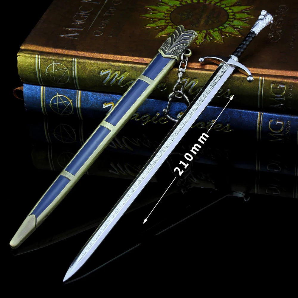 21cm Longclaw Sword GOT Jon Snow Game American Drama Peripheral Metal Cold Weapon Model of Thrones Ornament Craft Boy Collection