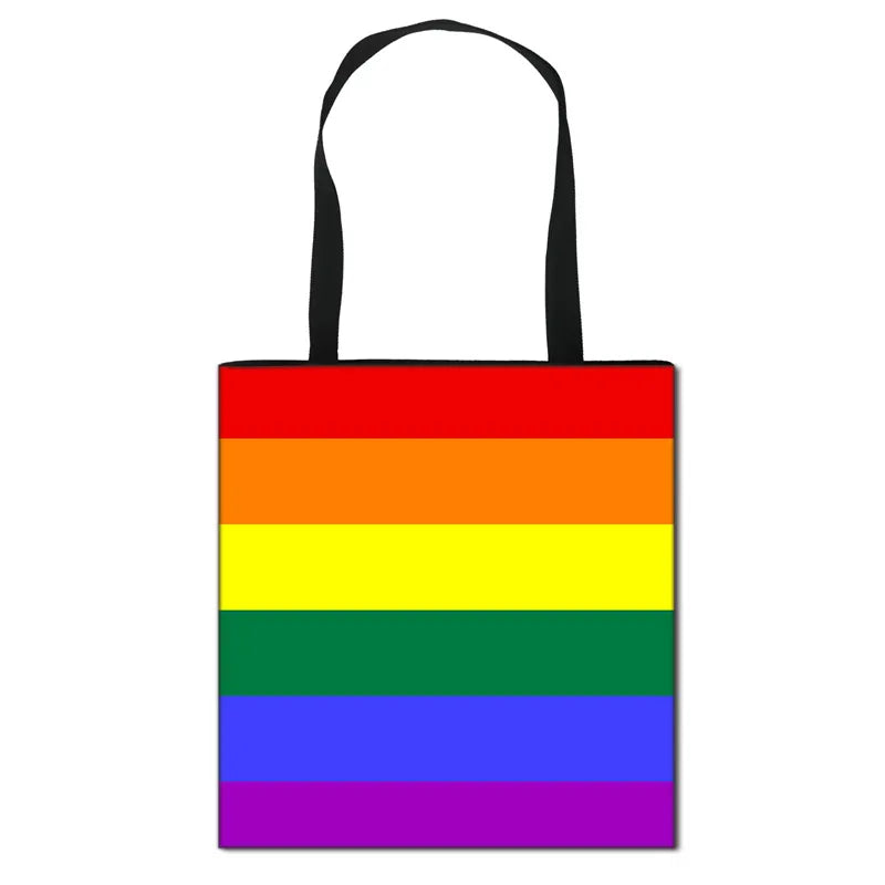 Pride LGBT Love Is Love Fashion Shoulder Bag Love Wins Lesbian Gay Handbag Women Canvas Shopping Bags Travel Bag Casual Tote